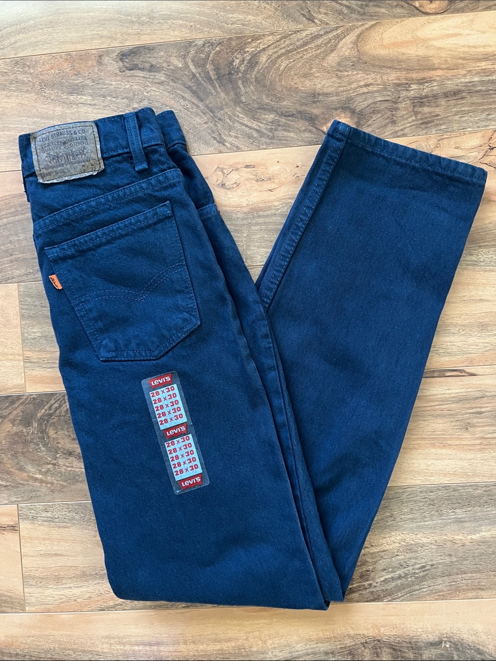Vintage Levis 550 Orange Tab USA Made Relaxed Tapered Jeans NWT 28x30